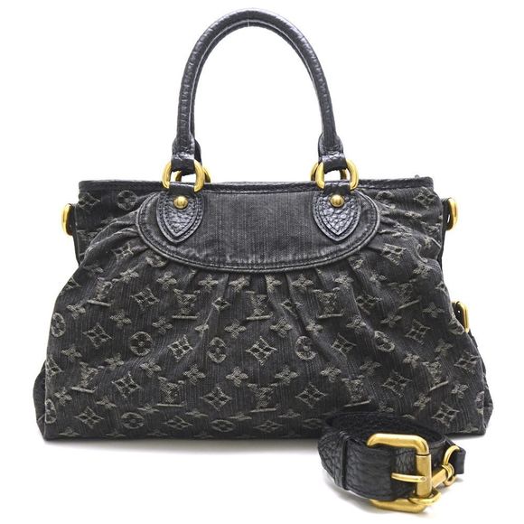 Louis Vuitton Monogram Denim Neo Cabby GM Noir Bag - Picture 1 of 8
